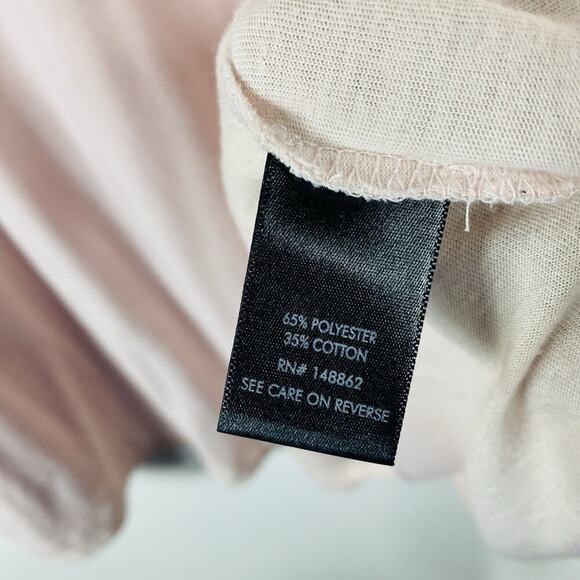 Torrid Plus Size 6X Girlfriend V-Neck Long Sleeve Tee Top Pink Cotton Blend - Picture 6 of 7